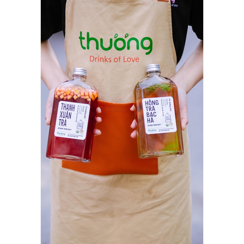 Chai thủy tinh dẹt vai vát nắp nhôm 500ml  - Đựng cà phê, nước ép, cold brew,...