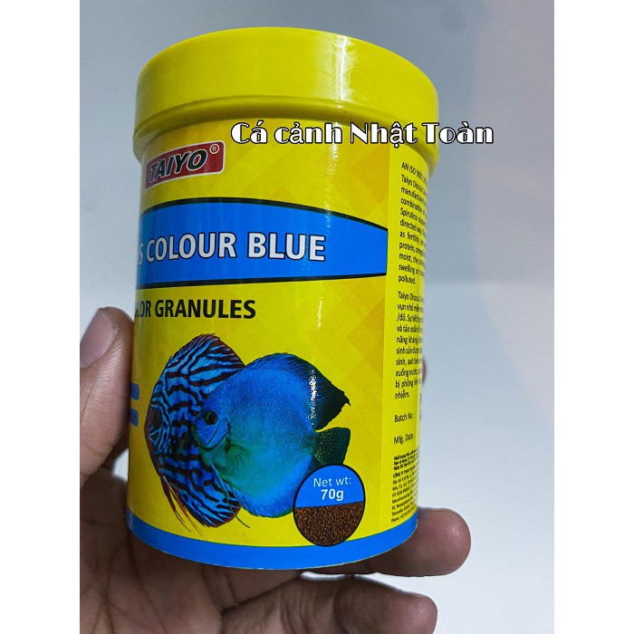 THỨC ĂN LÊN MÀU CÁ DĨA DISCUS COLOR BLUE GRANULES TAIYO 70G