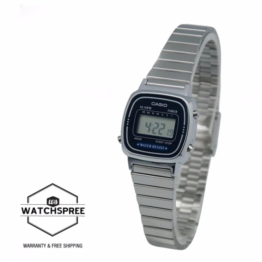 Đồng hồ nữ dây kim loại Casio chính hãng Anh Khuê LA670WA-2DF