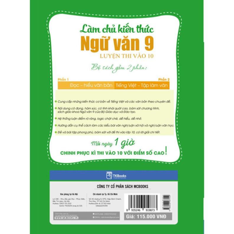 Sách - Làm Chủ Kiến Thức Ngữ Văn 9 – Luyện Thi Vào Lớp 10 Phần 1: Đọc – Hiểu Văn Bản