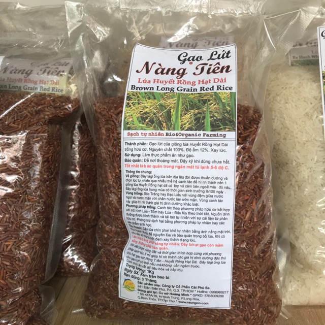 Gạo Lứt Đỏ - Nàng Tiên ( lúa huyết rồng hạt dài)