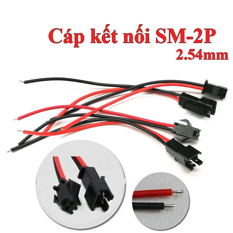 Bộ 10 Cặp Jack Kết Nối Đực Cái SM - 2P 2.54mm