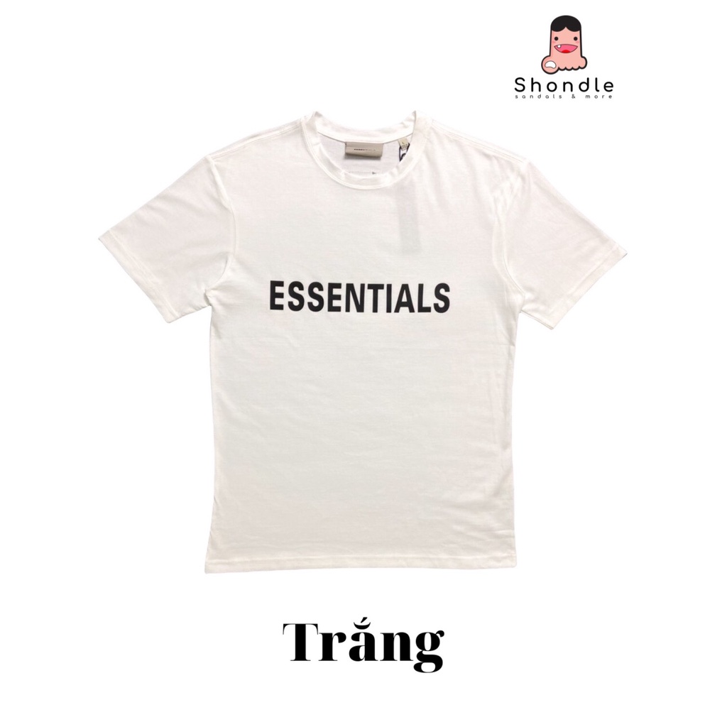 Áo THUN ESSENTIALS COTTON  - Vải Cao Cấp - TE Trắng