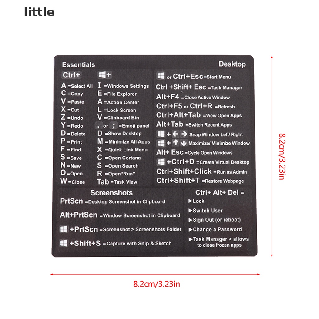 Miếng Dán Phím Tắt Mở Cửa Sổ PC Laptop