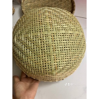 rổ cật tre viền mây