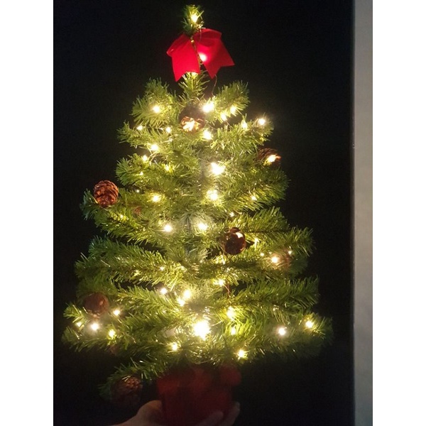 Đèn trang trí cây thông/hang đá mini Noel dài 10m đủ màu/ vàng chạy bằng pin