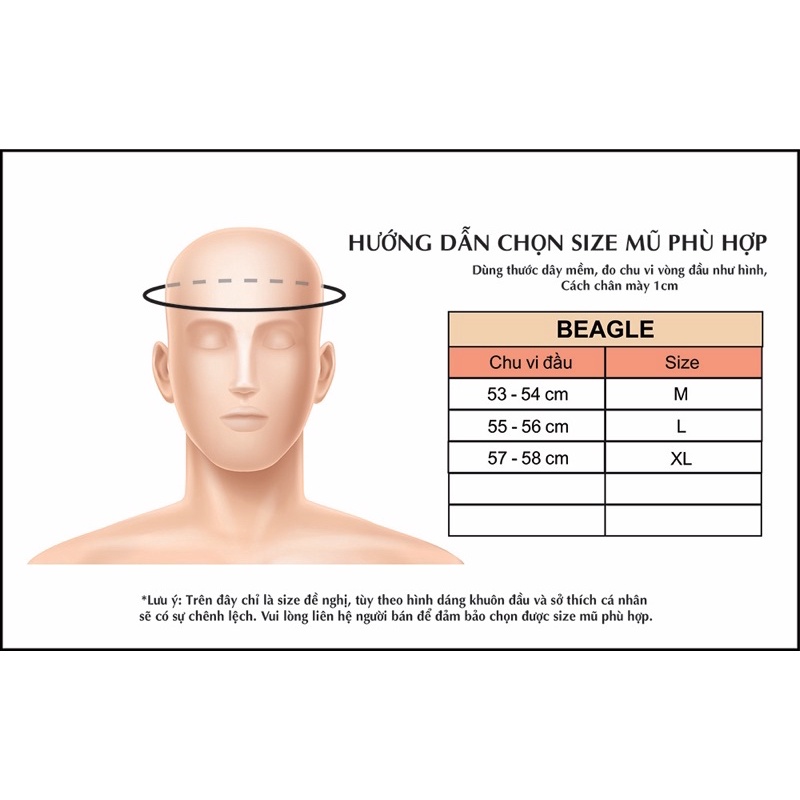 Mũ Bảo Hiểm 3/4 Bulldog Beagle- sản phẩm chính hãng chất lượng giá niêm yết