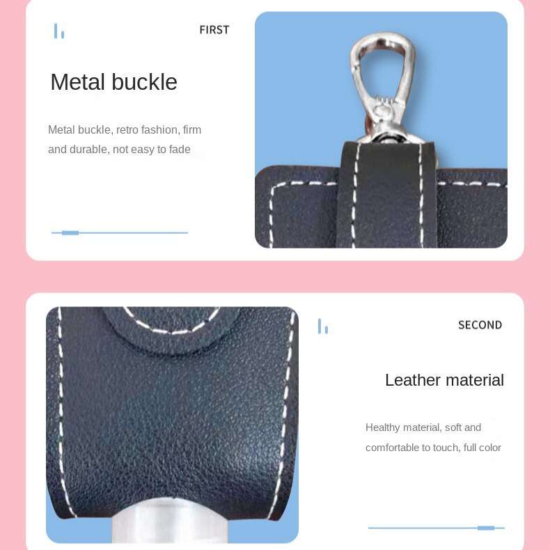 Bình Xịt Cồn Cầm Tay 30ml Bằng Da Dùng Một Lần Tiện Dụng Khi Đi Du Lịch