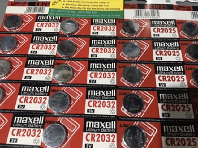 Pin maxell cr2016 ,cr2025 , cr2032 Hàng Loại 1