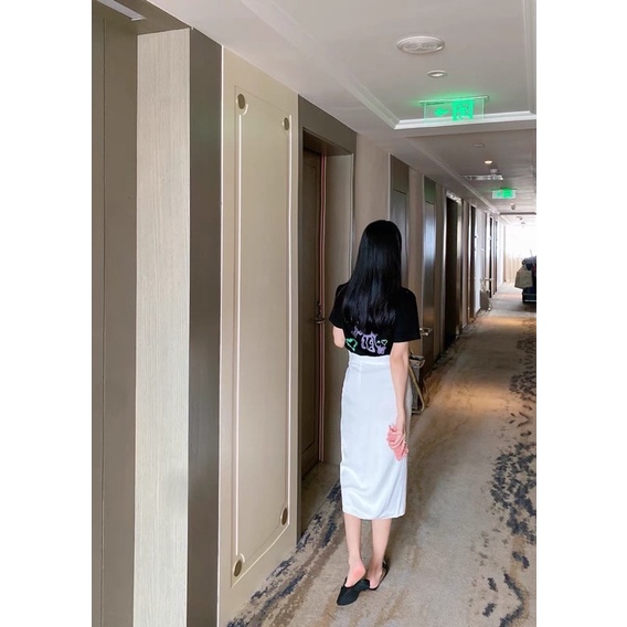 SET CHÂN VÁY XẺ TÀ + ÁO PHÔNG Kèm ảnh thật Shim Su Ryoen Penthouse Lee Ji Ah