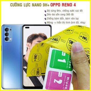 RENO 4 - Cường lực dẻo nano 9H+ cho OPPO RENO 4 Full 98% màn hình siêu bên,không sứt mẻ viền