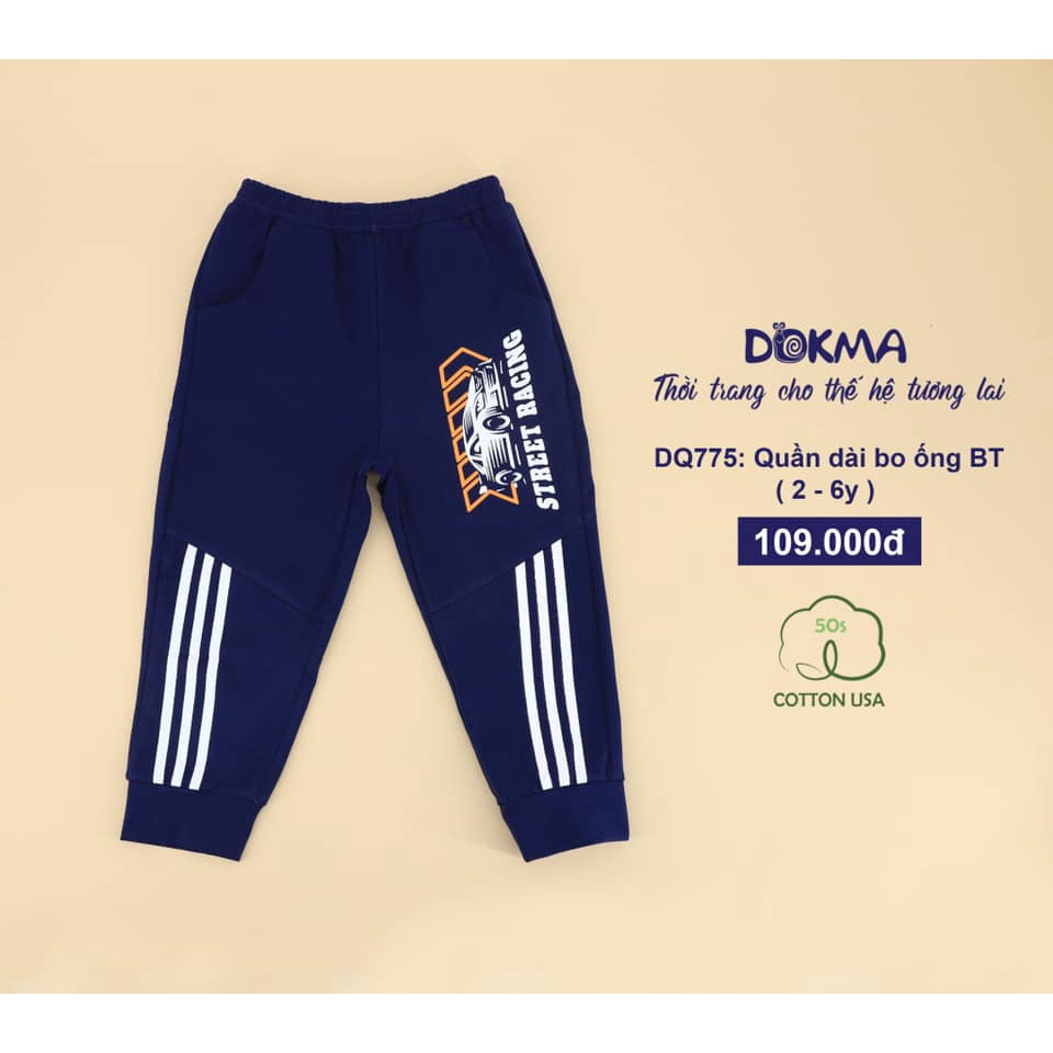 Quần dài bo ống bé trai 2-6 tuổi Dokma DQ775