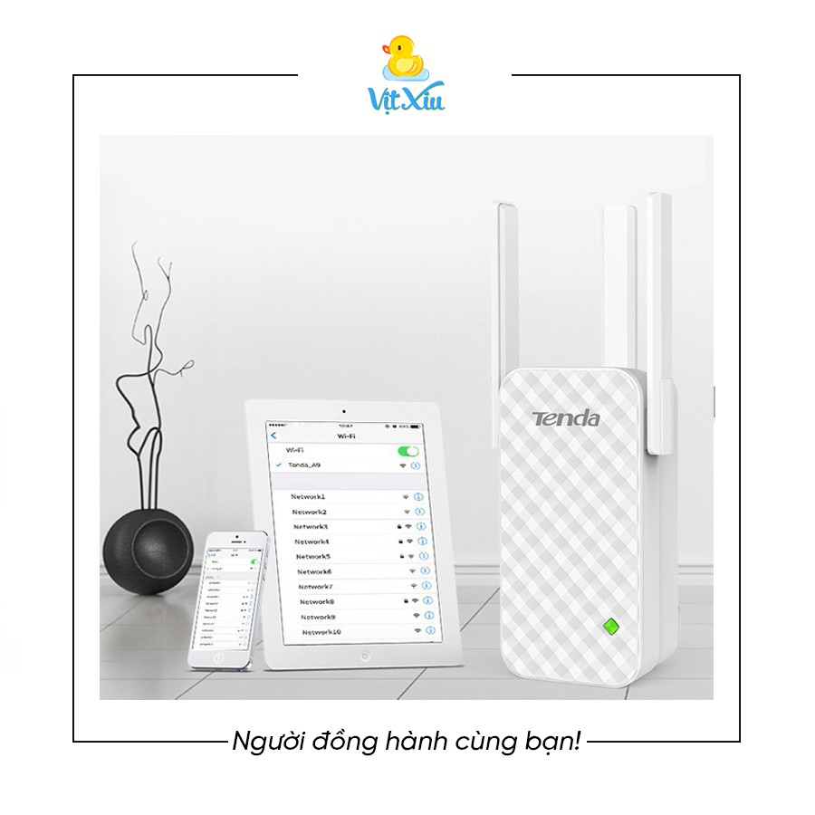 Bộ kích sóng Wifi Tenda A12 ba râu, Bộ kích sóng Wifi 3 râu cực khỏe tốc độ dẫn truyền lên đến 300mbs