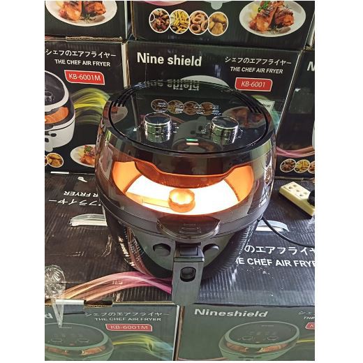 NỒI CHIÊN KO DẦU NINE SHIELD DUNG TÍCH 10L,8L, NÚT CƠ. CHÍNH HÃNG BẢO HÀNH 12 THÁNG