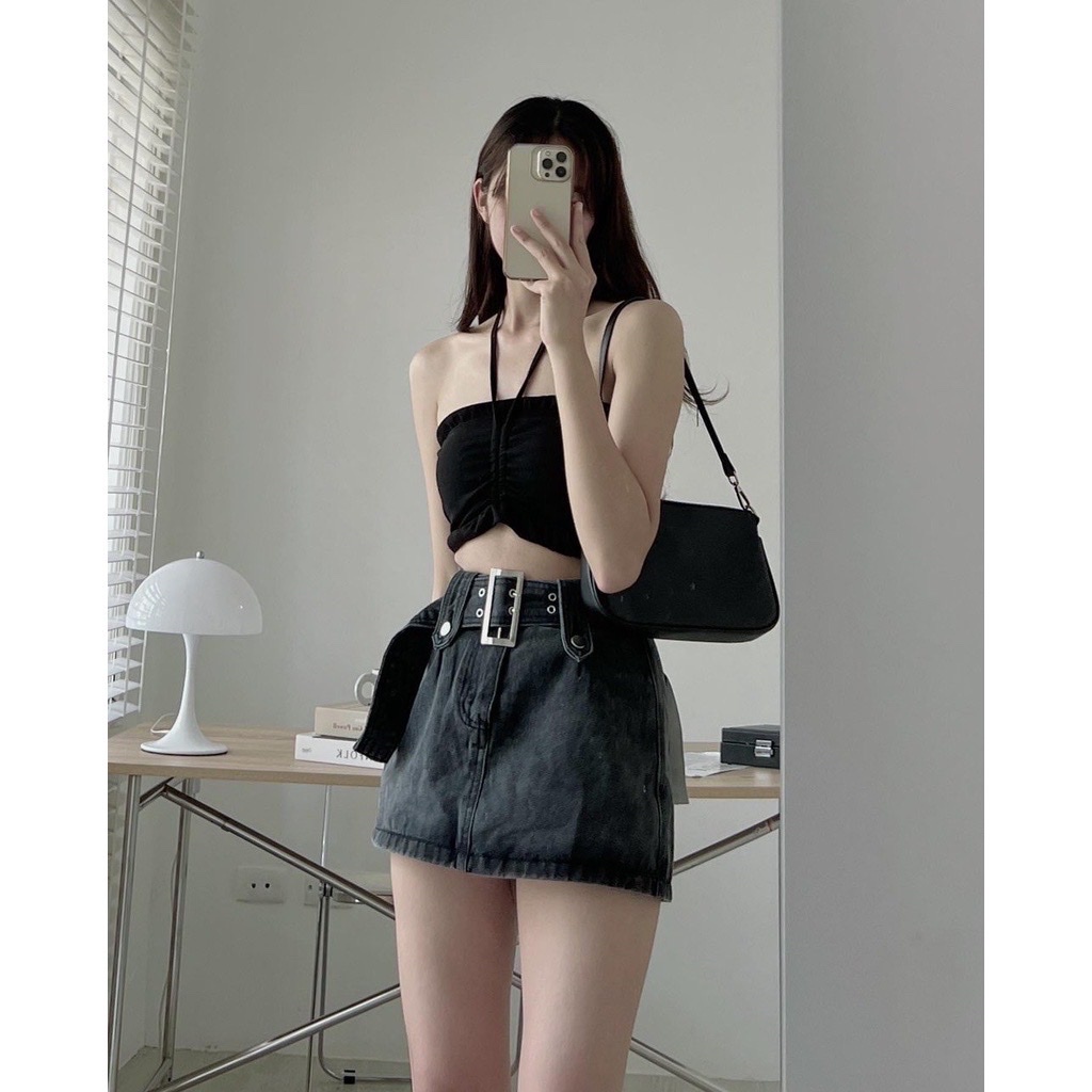 Chân váy jean kèm đai siêu xinh Thời Trang Giá Xưởng Official