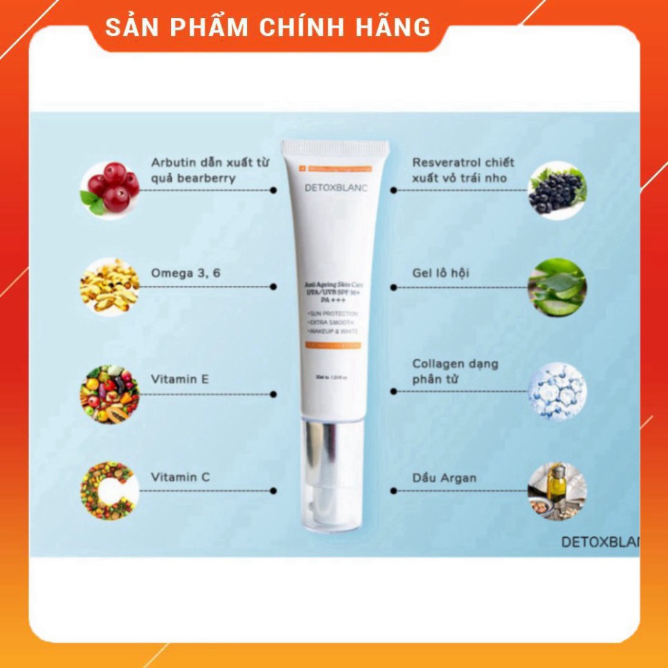 Sale VMPGS MPGS 🔥🔥🔥Kem Dưỡng Trắng Da Detox Blanc Chống Nắng Ban Ngày Peau Maquillage Crème🔥🔥🔥 shopmyphamgiasi PTS