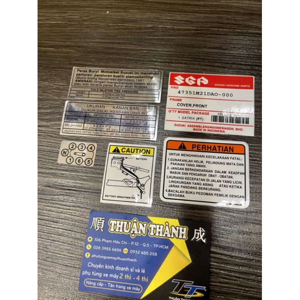 Tem sườn Sport 203 - Satria 206 / RGX (Bộ)
