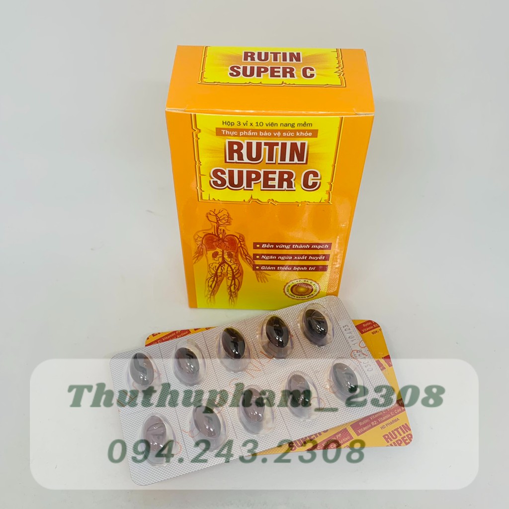 RUTIN SUPER C dùng cho viêm nhiệt miệng,chảy máu chân răng, bệnh trĩ nội và ngoại