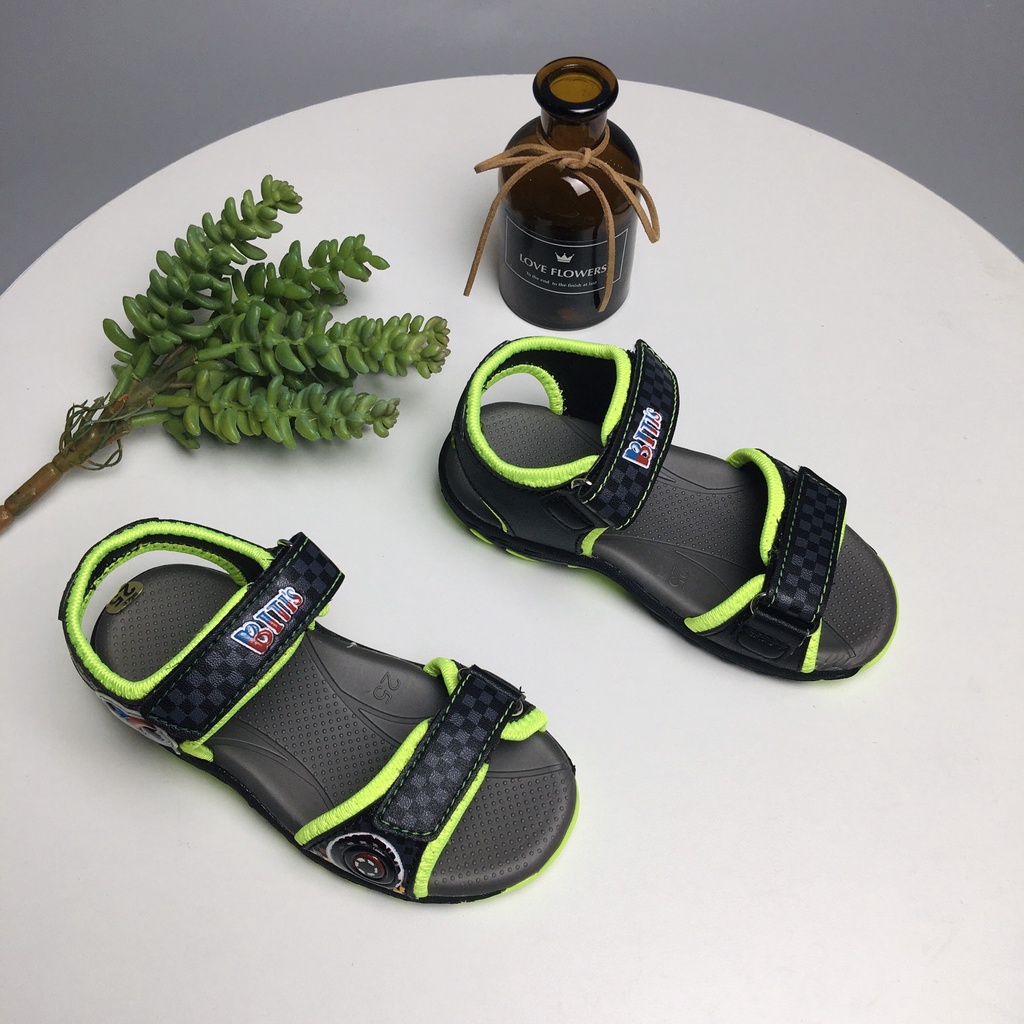 Sandal bé trai BlTIS 24-28 ❤️FREESHIP❤️ Dép quai hậu bé trai quai dán điều chỉnh đế cao su chống trượt DTB074100