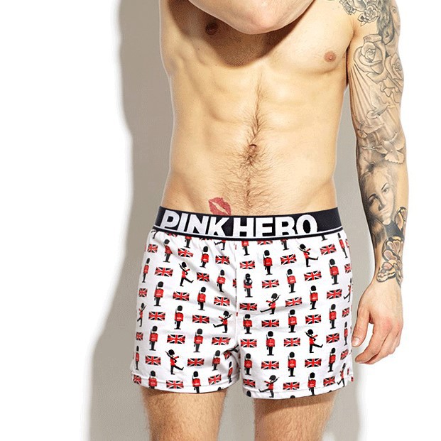 Quần short đùi thun nam tập gym mặc nhà ngủ Pink Hero phong cách châu âu và mỹ