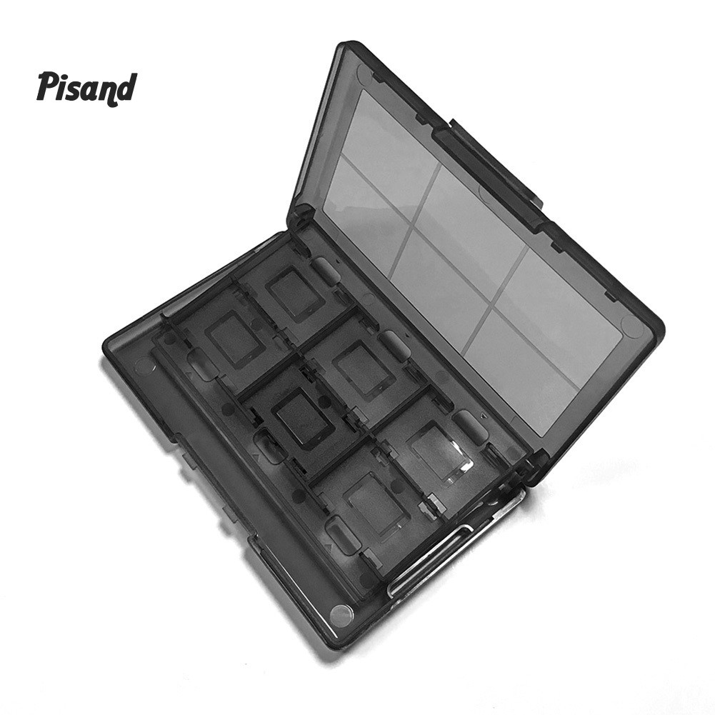 ☼Pi 24 in 1 Portable Game Cards Case Shockproof Hard Shell Storage Box for Nintendo