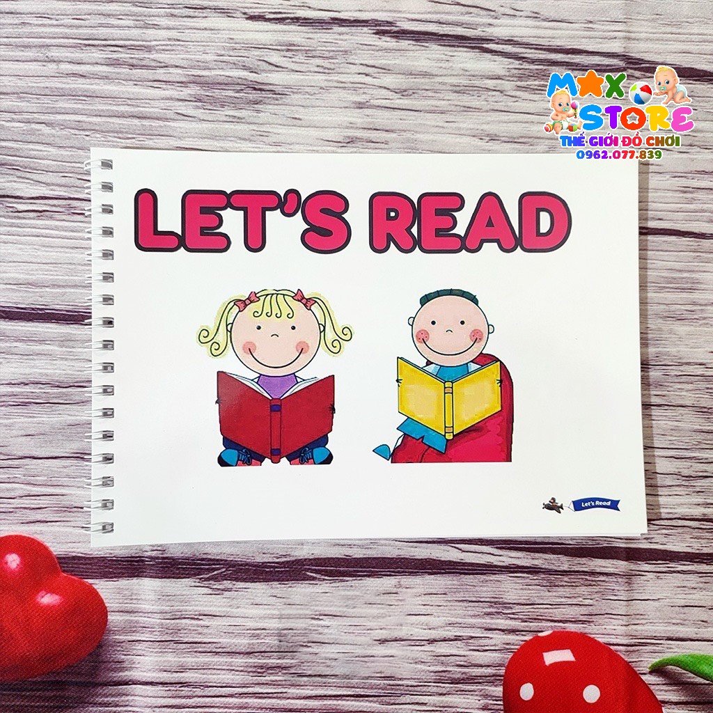 Học liệu Cùng bé luyện đọc -Let's read in cán bền đẹp