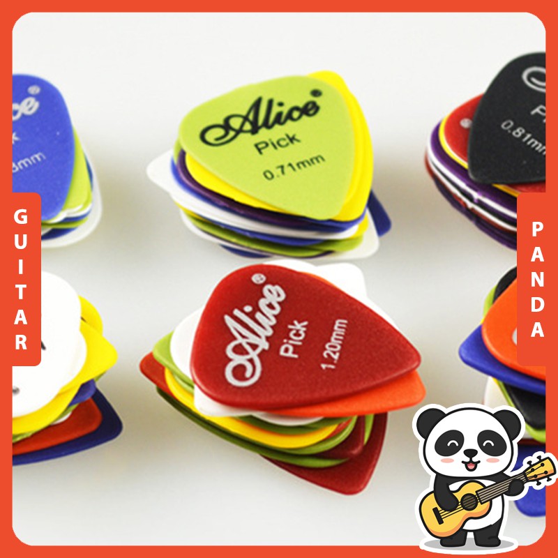 [Combo 100 pick nhiều size] Pick Guitar Alice | Móng Gảy Đàn Guitar Alice | Pick Nhám | Cao Cấp