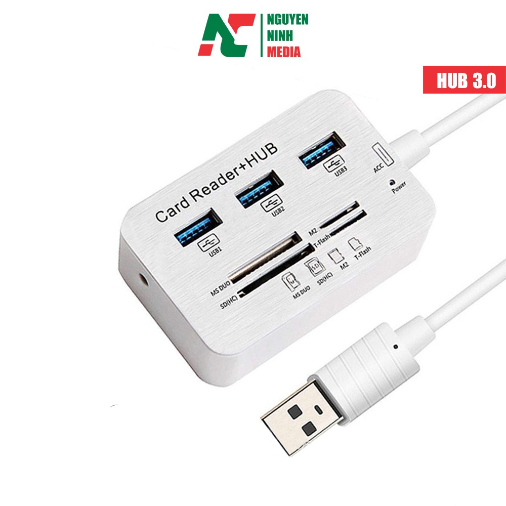 Hub Chuyển Đổi Đa Năng USB 3.0 + Đọc Thẻ Các Loại