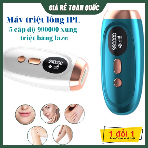 Máy Triệt Lông Vĩnh Viễn Mini IPL Cầm Tay Xung 990000 Sử Dụng Công Nghệ Cao Kết Hợp Với Trẻ Hóa Làn Da Hàng Chính Hãng