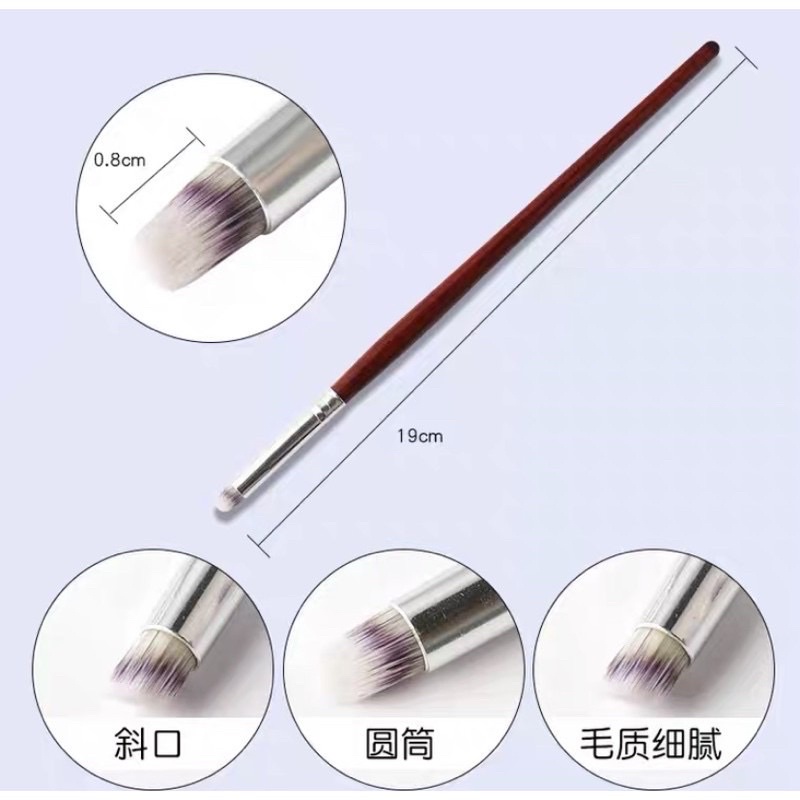 Cọ omber cán gỗ,cọ dặm omber đầu chéo