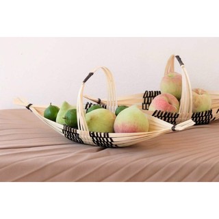 Giỏ tre đựng hoa quả dạng thuyền