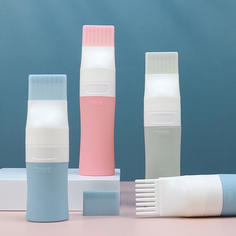 Set 3 Chai Silicone Đựng Dầu Gội Sữa Tắm Tiện Dụng Khi Đi Du Lịch