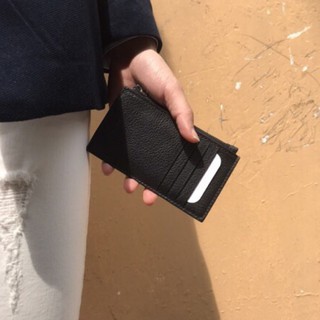 Eros mini zip wallet / ví mini có khoá da thật nam nữ