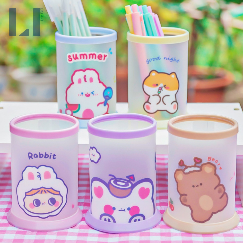 Ống bút, cọ vẽ, cọ trang điểm để bàn tiện lợi - Ống đựng bút để bàn siêu dễ thương