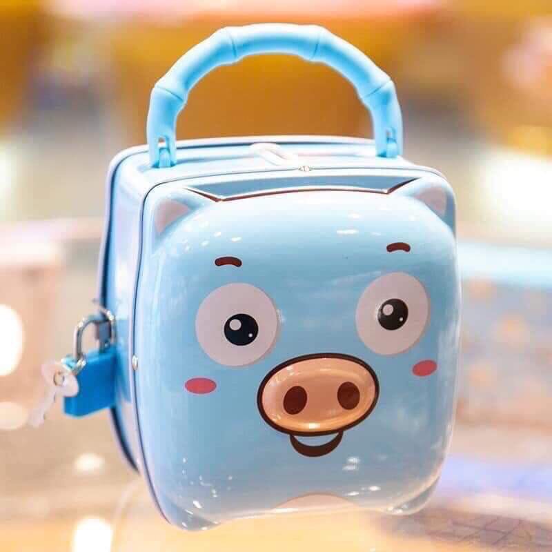 Ống Heo Tiết Kiệm Tiền Cho Bé Size Mini Hình Heo Dễ Thương Có Khóa | BigBuy360 - bigbuy360.vn