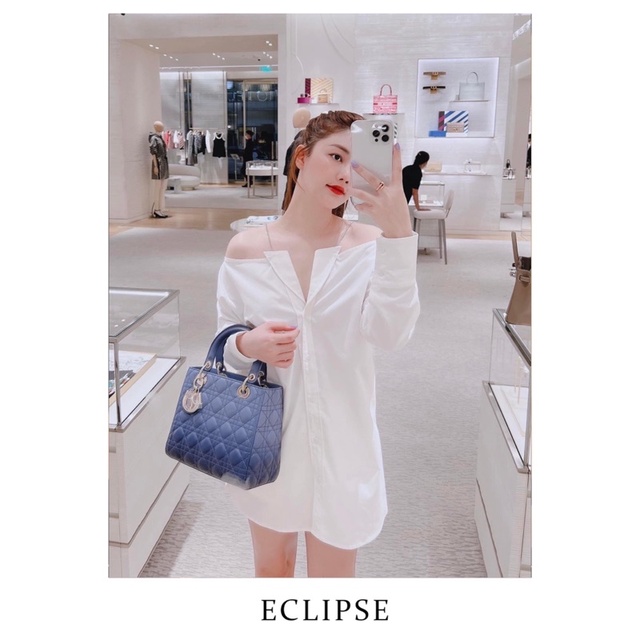 Áo Sơ Mi Trễ Vai Quai Xích Eclipse Clothing Sơ Mi Mát Mẻ Thiết Kế 2 Dây Xích Nhỏ Xinh Đáng