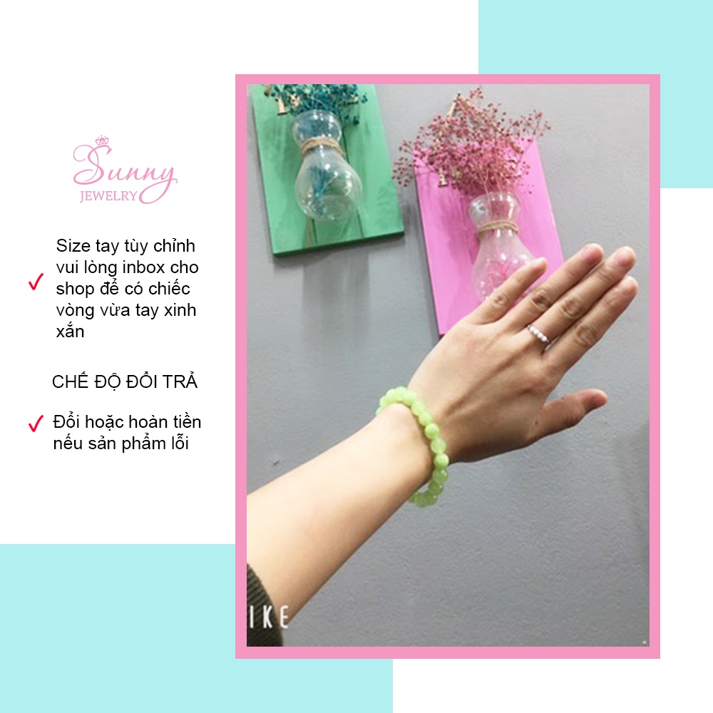 Vòng tay phong thủy cao cấp tự nhiên đẹp may mắn màu xanh hợp mệnh mộc mệnh hỏa SN015