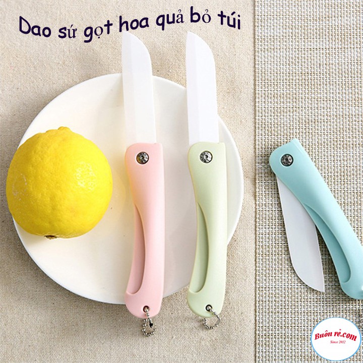 Dao Sứ Gọt Hoa Quả Gấp Gọn Không Gỉ Set - br00339