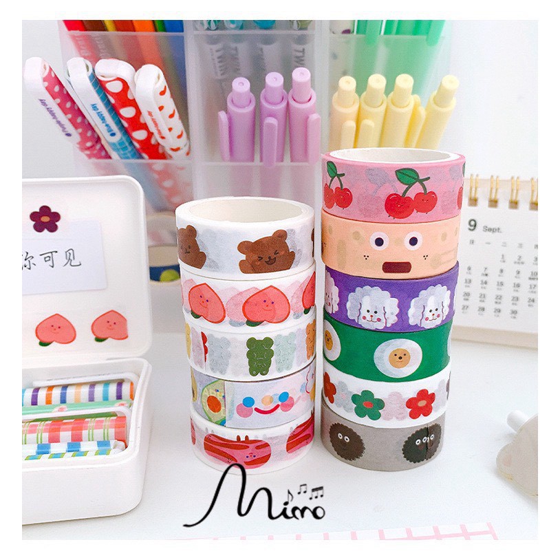 Băng dính washi tape nhiều họa tiết nguồn hàng siêu rẻ