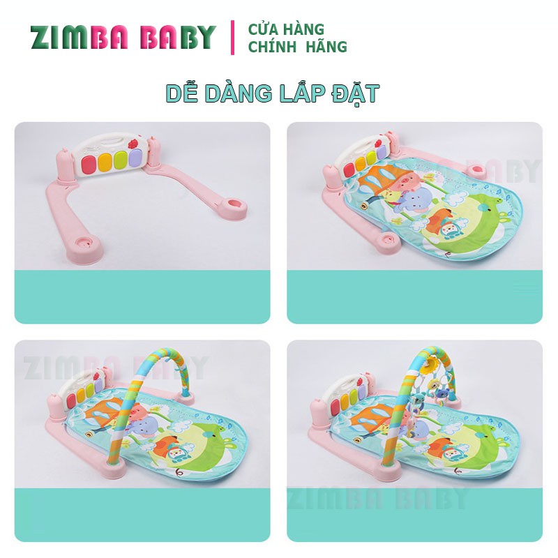 Thảm đàn đồ chơ cho trẻ sơ sinh đến 18 tháng tuổi nằm chơi Zimba Baby Đa năng
