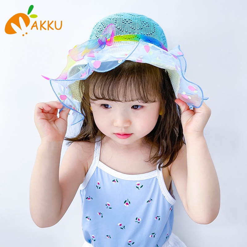 Nón Rộng Vành Đính Hoa Dễ Thương Cho Bé