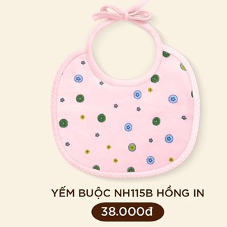 Yếm ăn Lullaby cotton cao cấp đính cúc, cột dây dễ dùng tiện ích cho bé trai bé gái NH97B NH116B