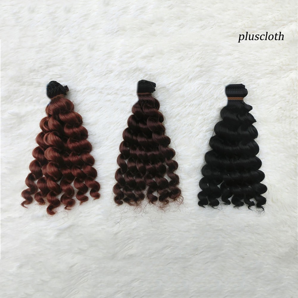 Tóc Giả Xoăn Dài Thời Trang Cho Búp Bê 20cm