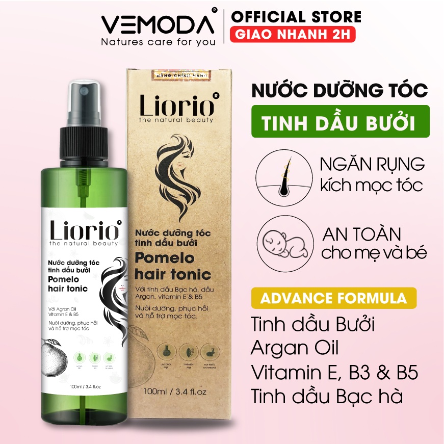 Xịt tóc tinh dầu bưởi LIORIO 100ml