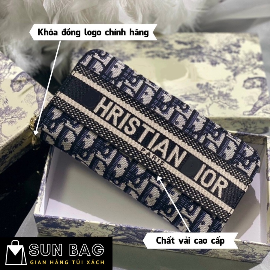 Ví nữ dài cầm tay, đựng thẻ, điện thoại, chìa khóa dùng đi chơi đi học, da cao cấp size 22cm SB014