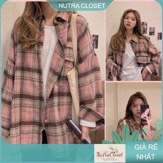 ÁO KHOÁC SƠMI CARO TAY PHỒNG ULZZANG NAM NỮ
