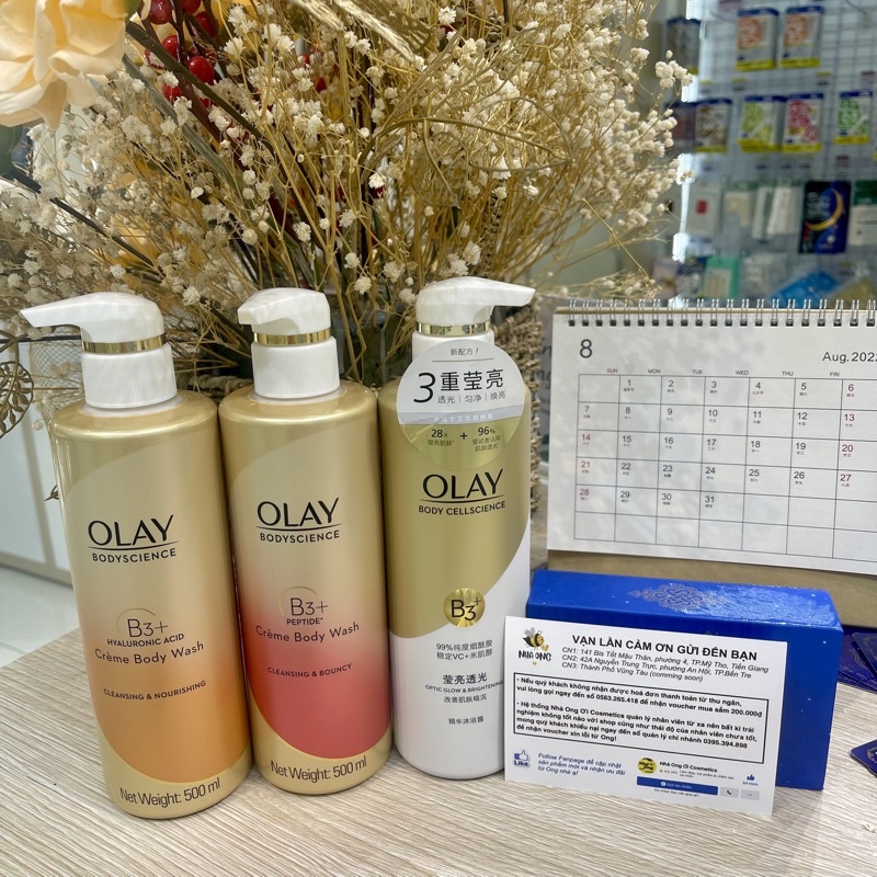 Sữa Tắm Olay B3+ Làm Trắng Sáng Da 500ml