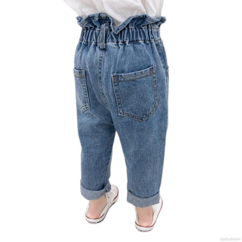 Quần Jeans Lưng Thun Cho Bé Gái 2-8 Tuổi