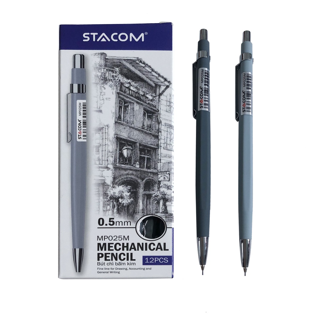 Bút chì kim bấm 0.5mm thân nhựa STACOM MP025M