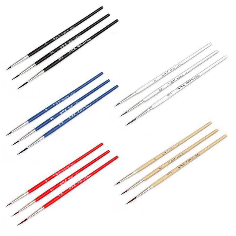 Set 3 Cọ Vẽ Chuyên Nghiệp 0 00 000